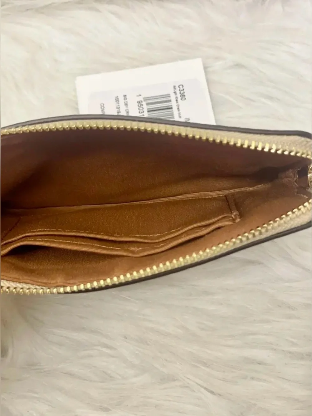 Coach Women's Signature Canvas Corner Zip Wristlet